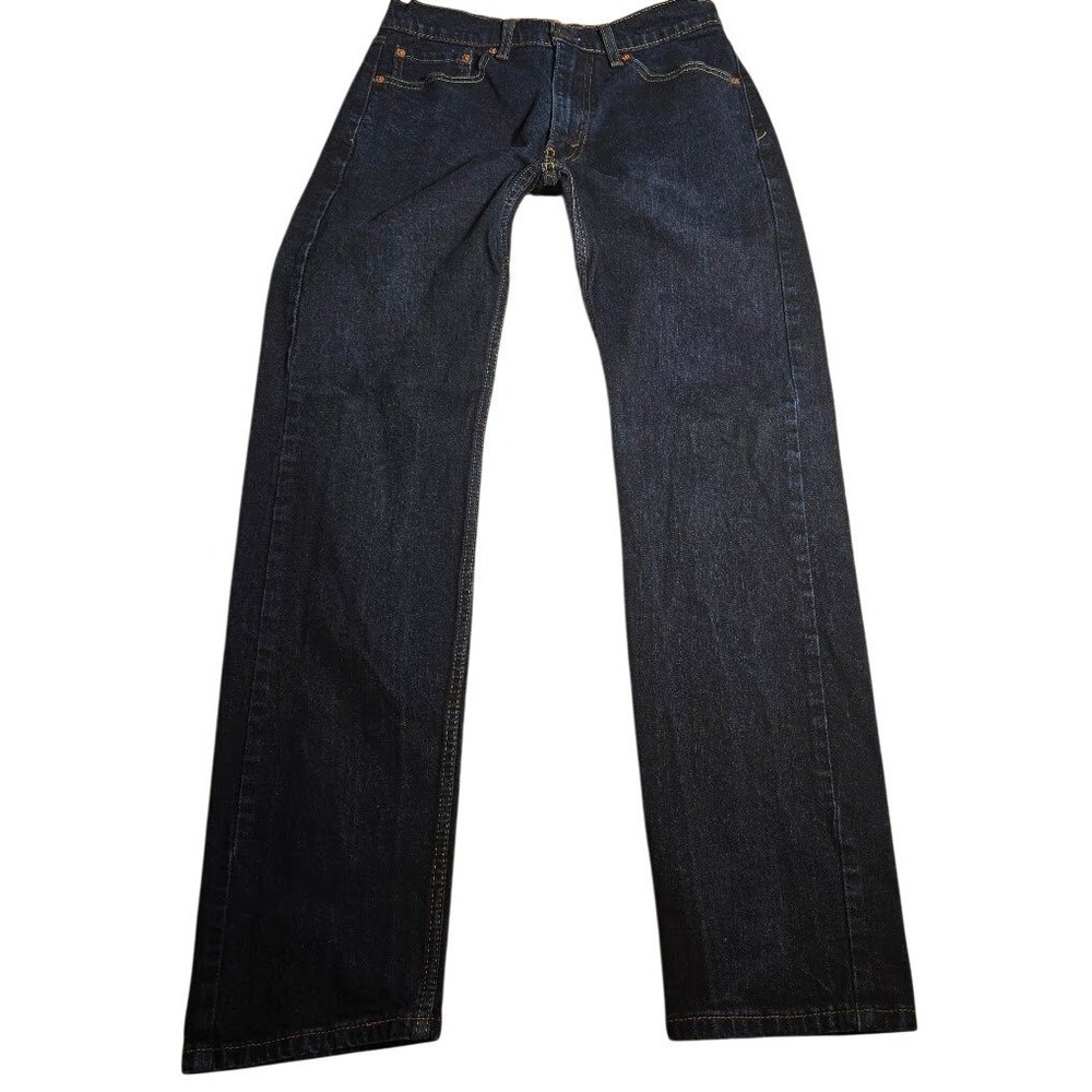 Levis‎ 505 Regular Fit Dark Wash Straight Leg Jeans Mens 32x34 Deep indigo 1106